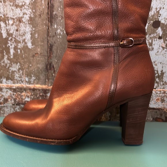 J.Crew Beckett Extended Calf Chocolate Brown Leather Knee-High Boots size 8 - Picture 9 of 15